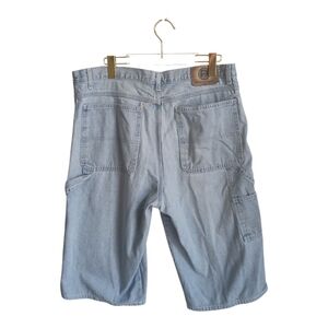 Vintage Denver Hayes Light Blue Denim Carpenter Shorts Size 38 Workwear